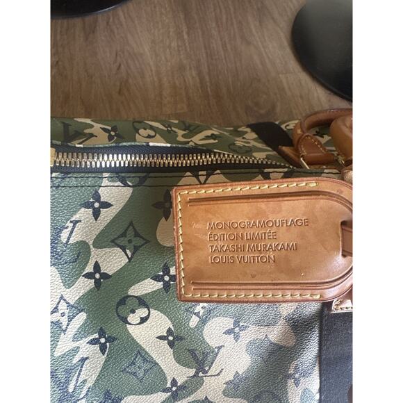 Louis Vuitton x Marc jacobs Takashi Murakami Camouflage monogram keepall 55 - Picture 8 of 12